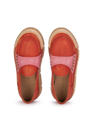 BNG REAL SHOES | LOAFERS LA PENNY ORANGE PINK