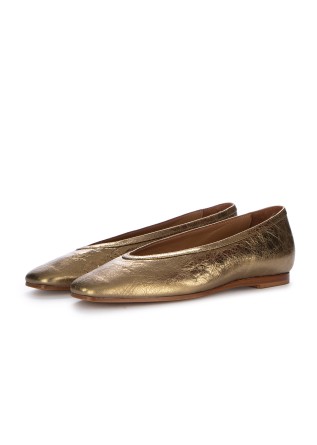 womens ballet flats oa non fashion teo bomber gold