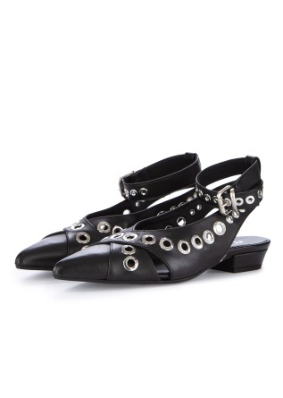 womens slingback ballet flats mimmu straps vitello black
