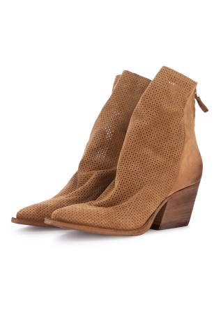 womens texan ankle boots mimmu camoscio cuoio brown