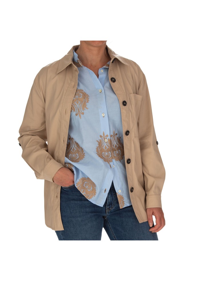 damen bluse kartika kurze armel hellblau
