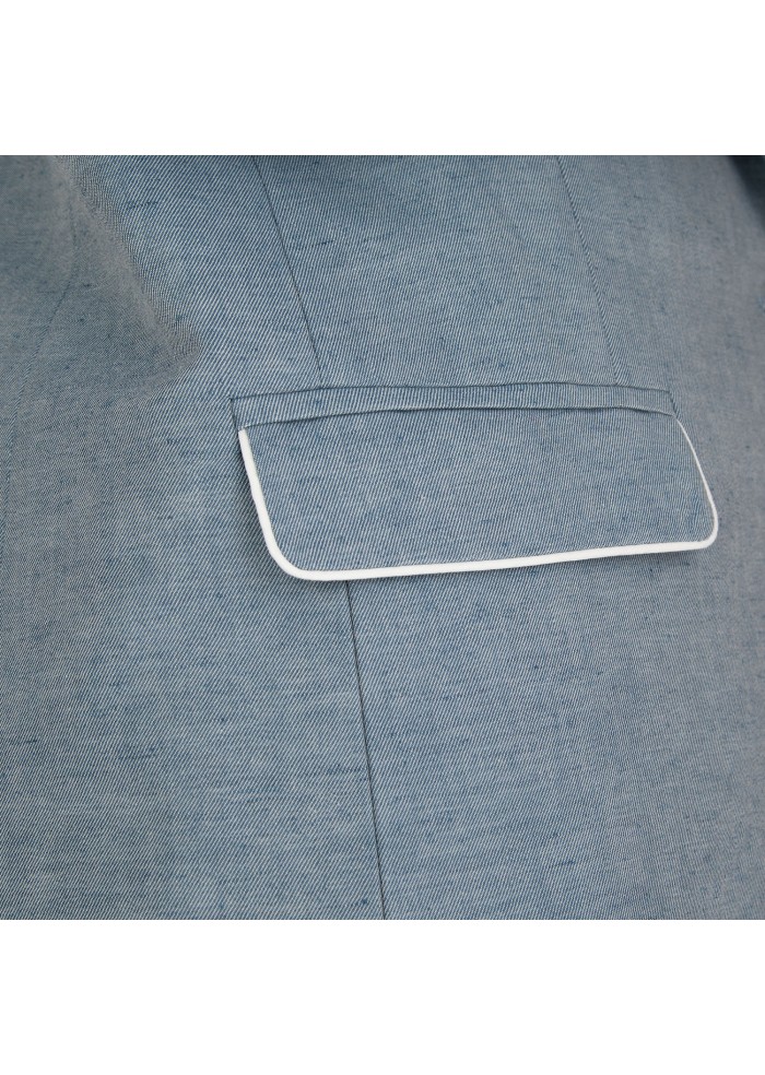 womens jacket blazer balti single breasted closure light blue