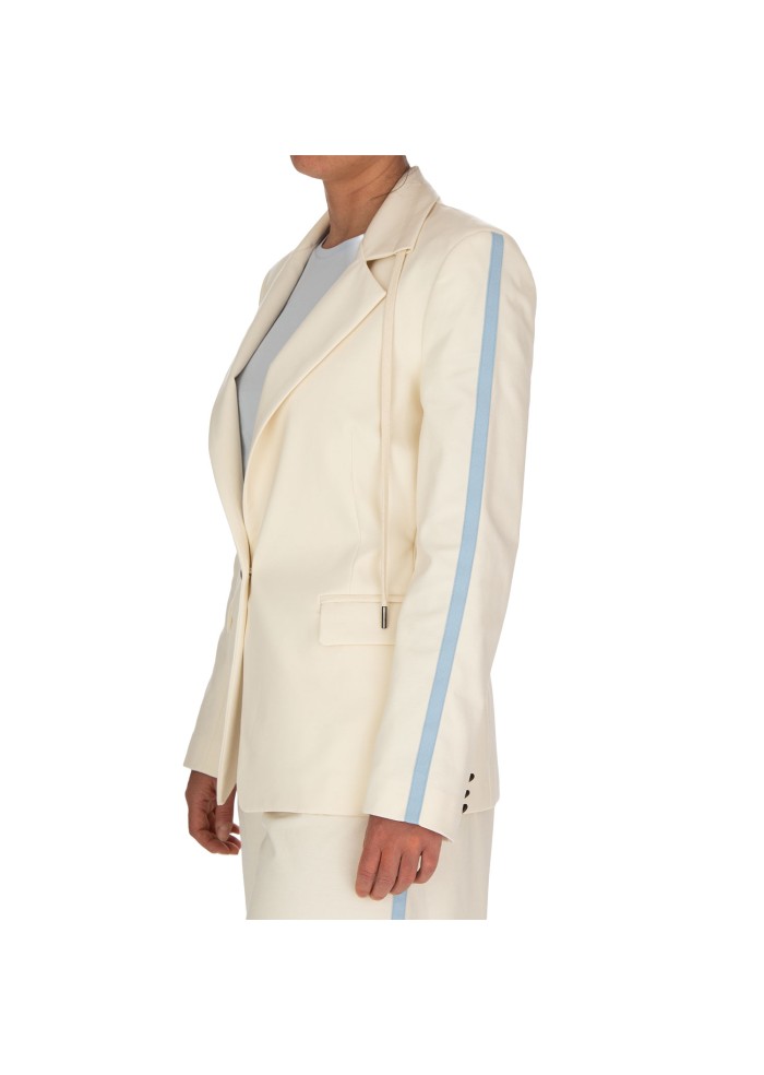 womens jacket blazer balti structured shoulder cream white