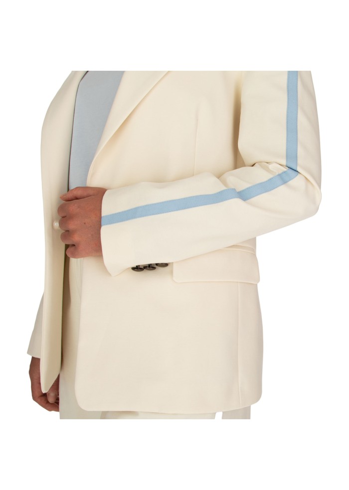 womens jacket blazer balti structured shoulder cream white