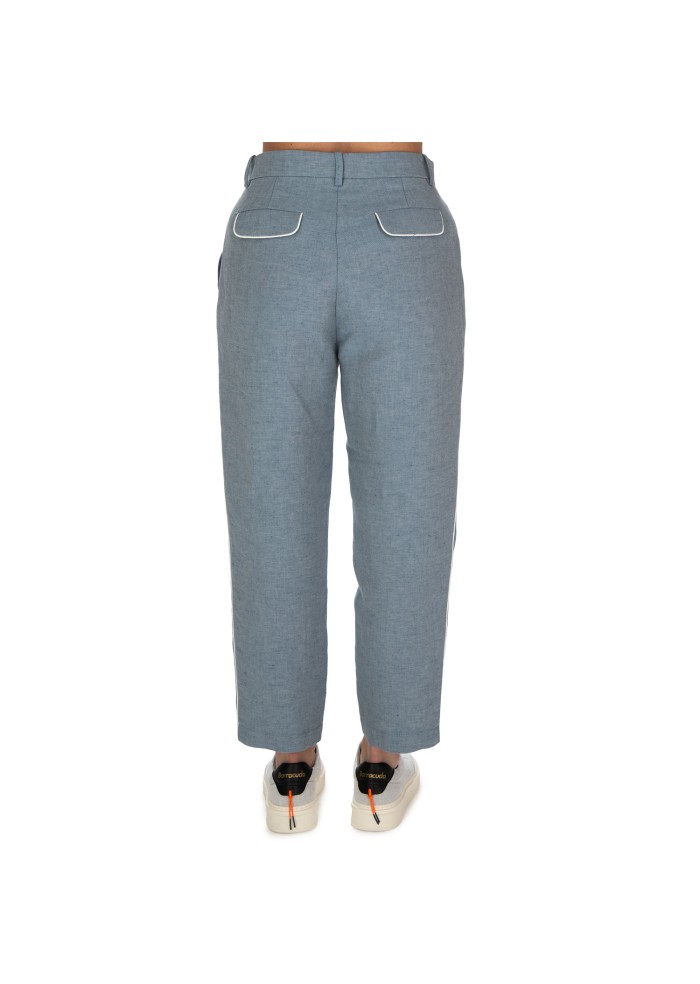 womens trousers balti front pleats light blue