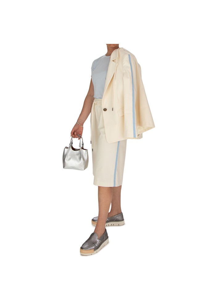 bermuda donna balti linea ampia bianco panna