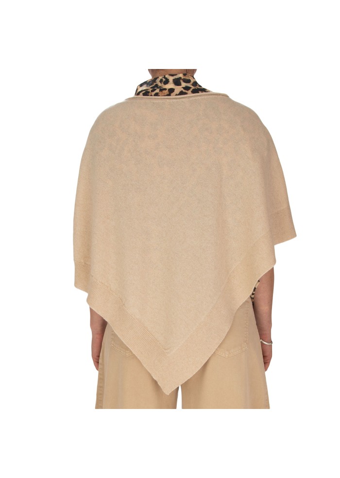 womens poncho cashmere island porto venere beige