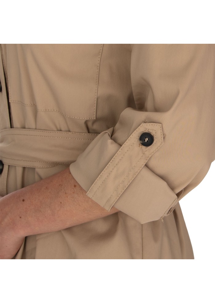 trench corto donna kartika cintura regolabile beige