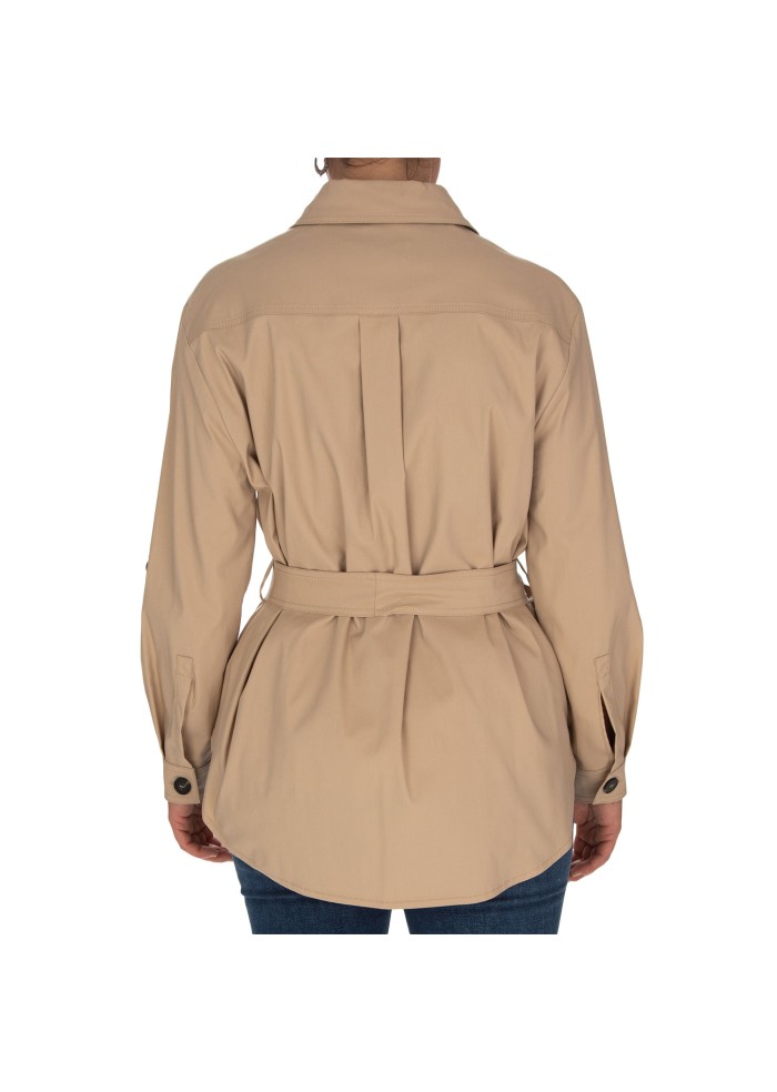 trench corto donna kartika cintura regolabile beige