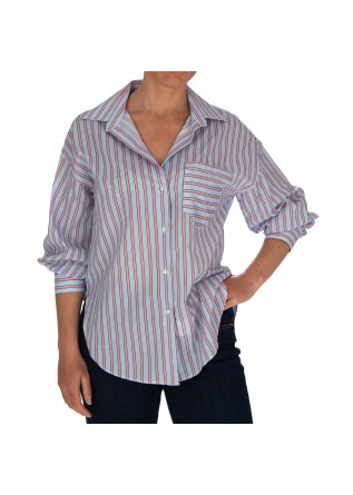 womens shirt liberty rose viola light blue pink