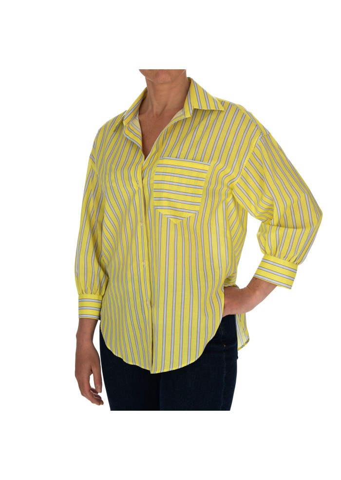 camicia donna liberty rose viola giallo azzurro