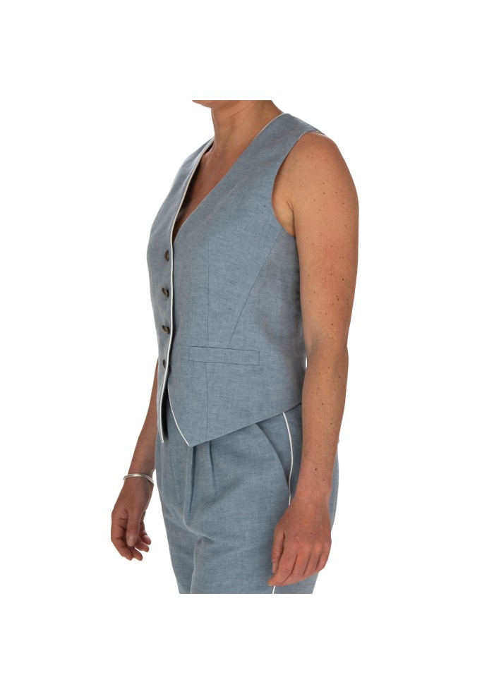 damen weste balti figurnaher linie hellblau