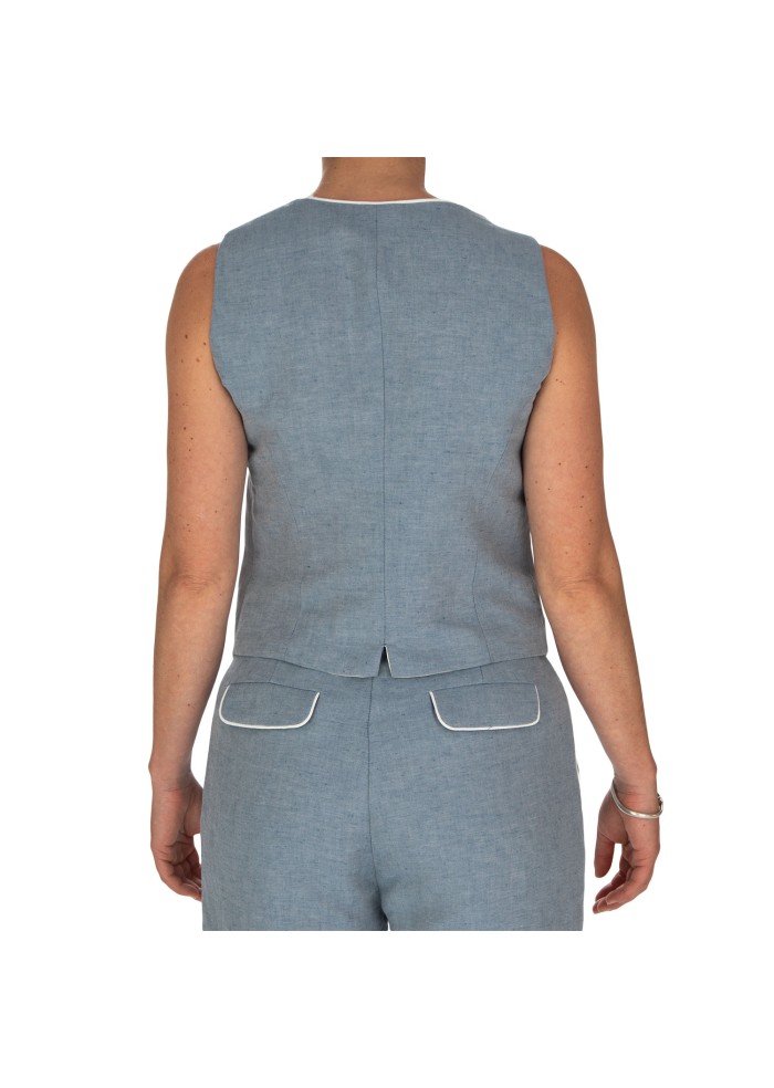 damen weste balti figurnaher linie hellblau
