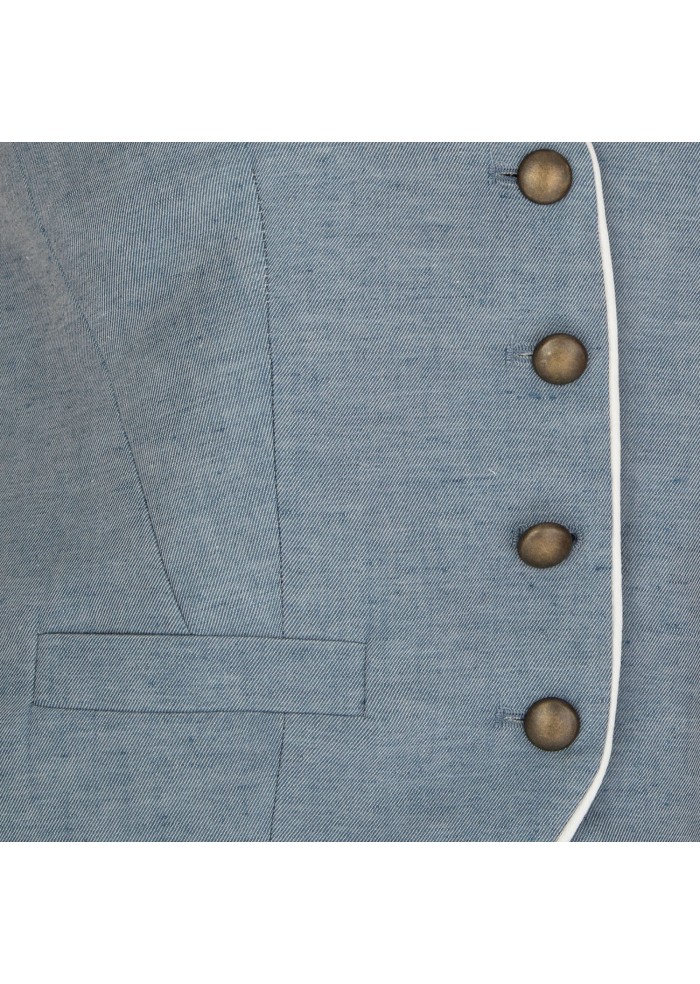 womens vest balti fitteds silhouette light blue