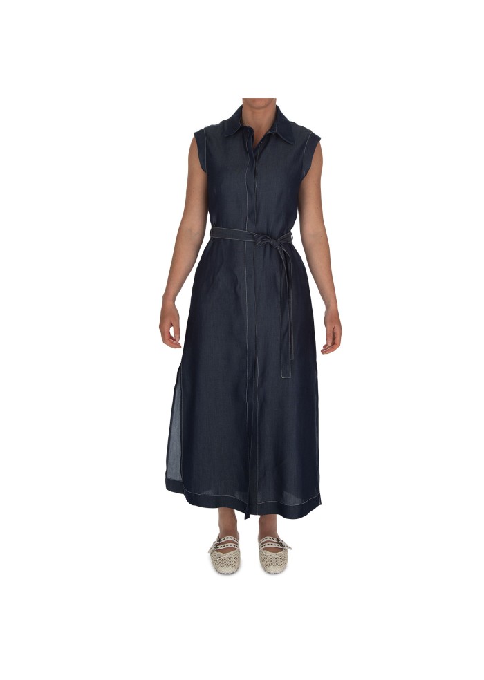 abito donna kartika denim spacchi laterali blu