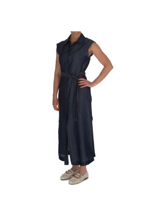 abito donna kartika denim spacchi laterali blu