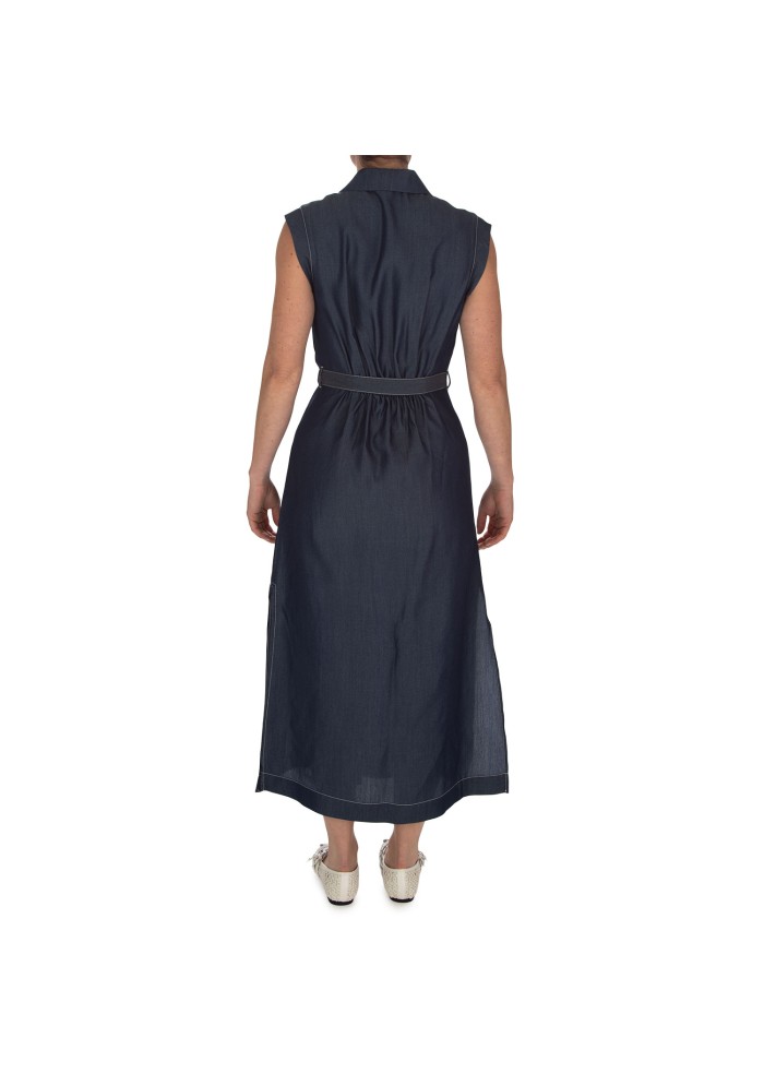 womens dress kartika side slits blue