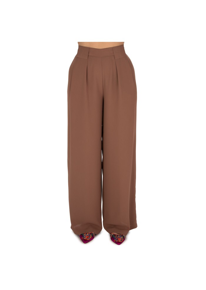 damen hose kartika palazzo schnitt braun