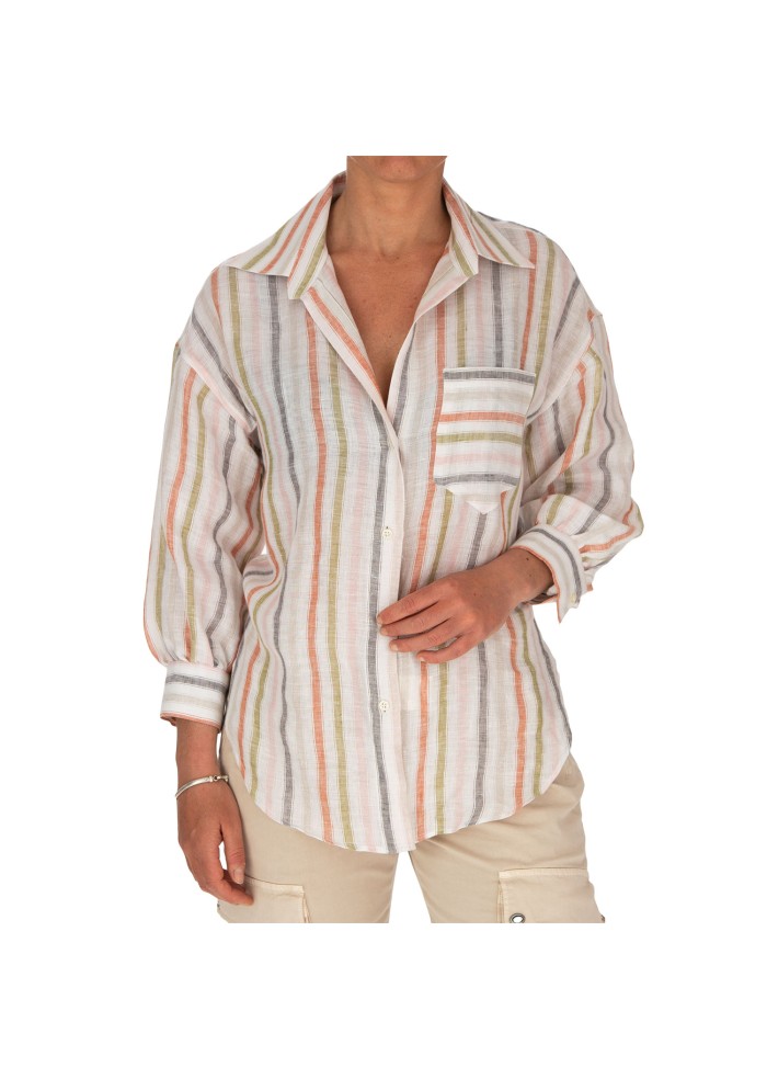 camicia donna liberty rose viola multicolor
