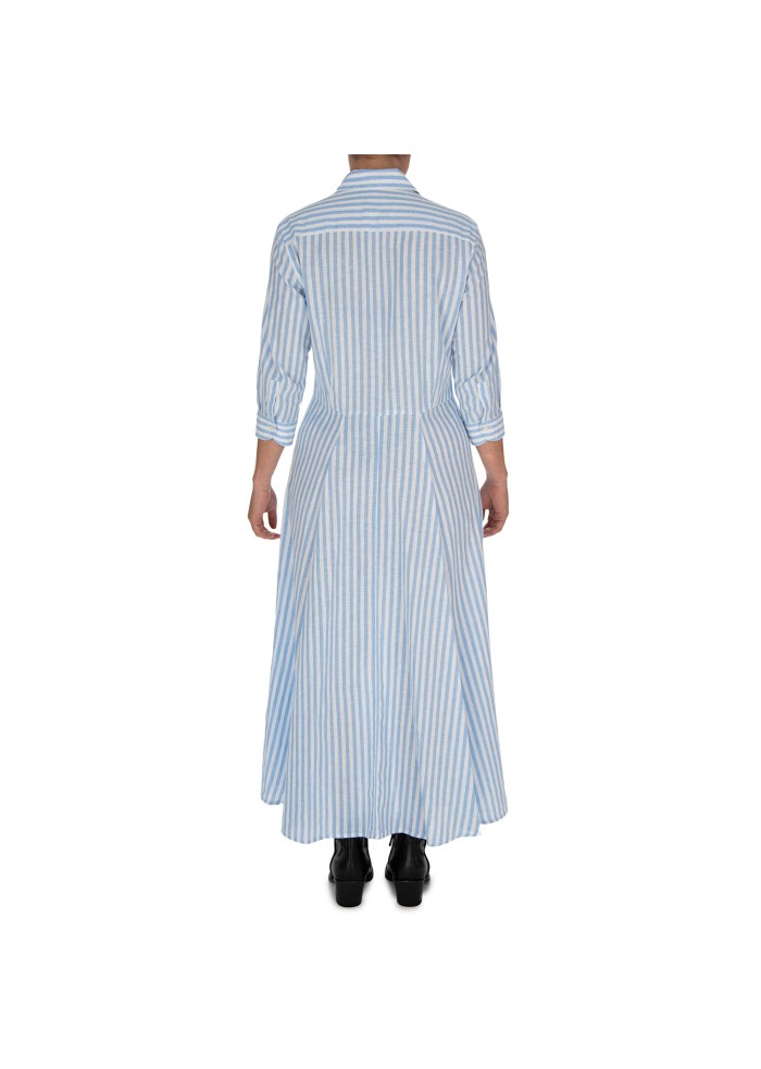 abito donna bastoncino chemisier azzurro bianco