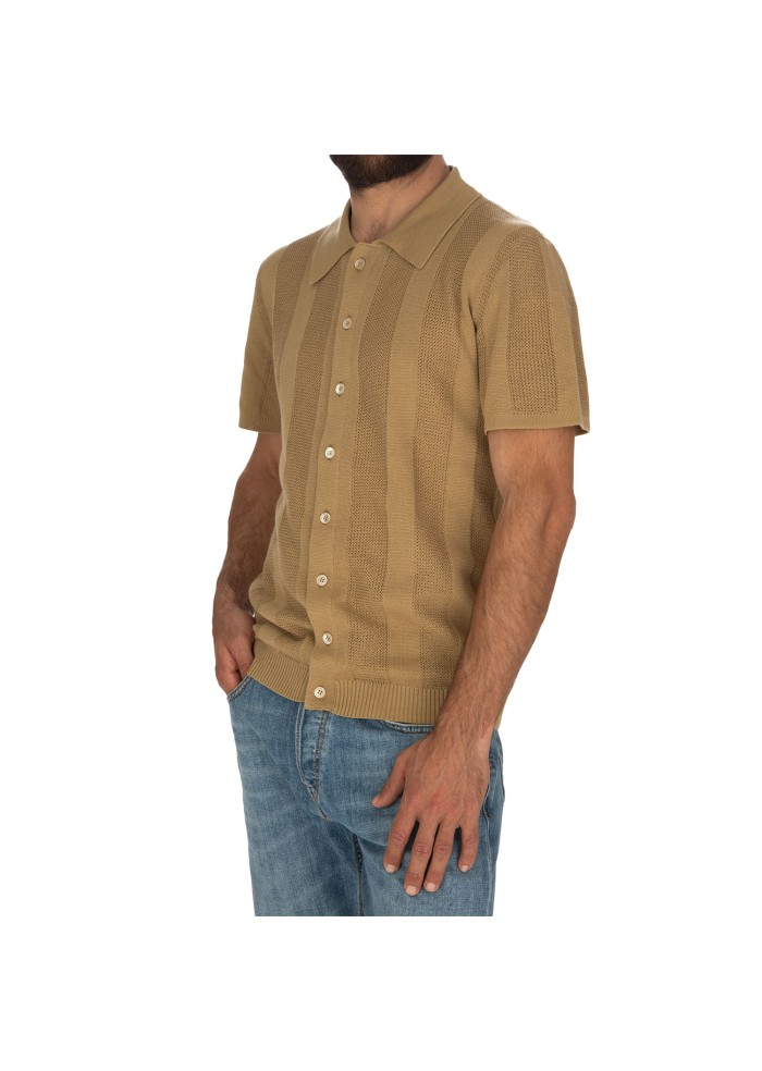 mens polo daniele fiesoli corda retro beige