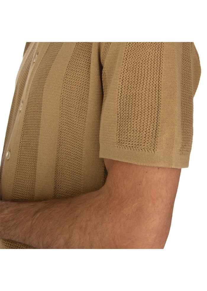 mens polo daniele fiesoli corda retro beige