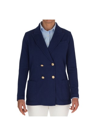 womens blazer jacket circolo 1901 doppio petto oxford blue