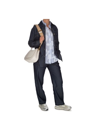 KARTIKA | JACKET GÜRTEL DENIM BLAU