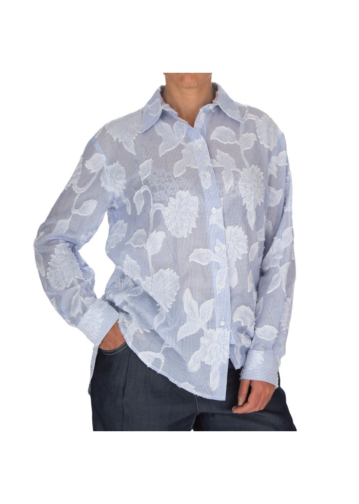 damen hemd kartika flower power hellblau weiss