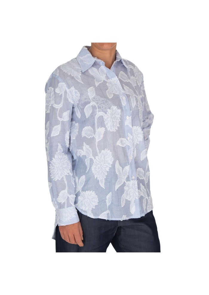 damen hemd kartika flower power hellblau weiss