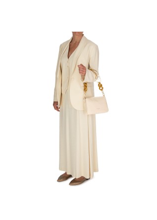 KARTIKA | BLAZER JACKE EINREIHIGER VERSCHLUSS CREMEWEIß