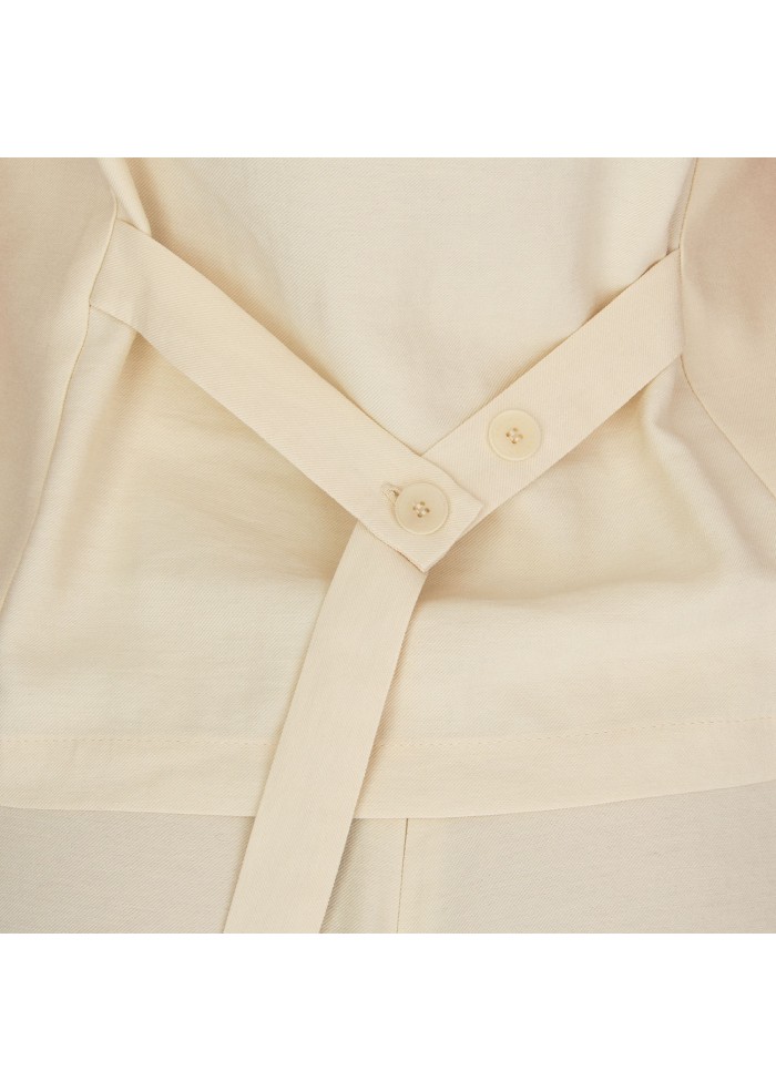 womens vest kartika v neckline cream white