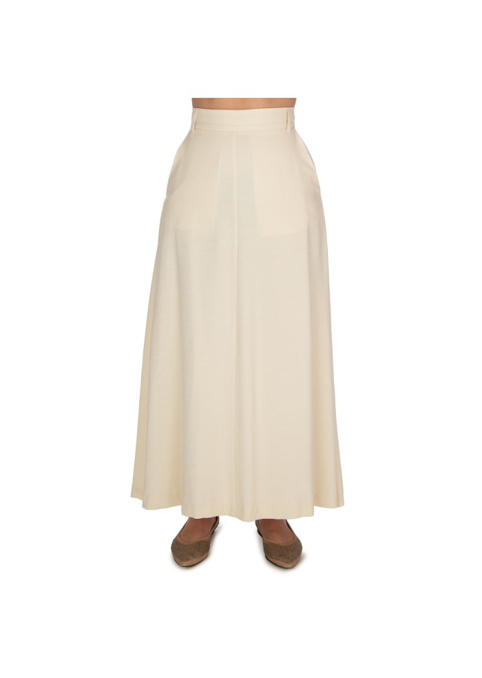 womens skirt kartika wide leg cream white