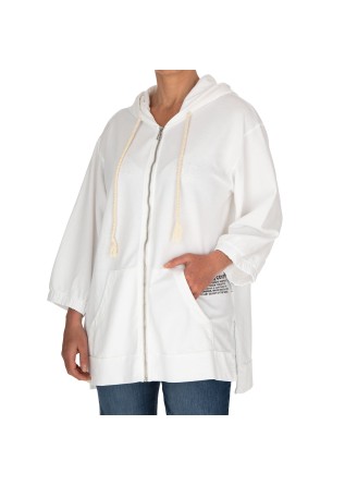 NOUMENO CONCEPT | FELPA OVERSIZE CAPPUCCIO BIANCO