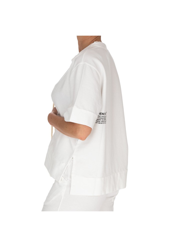 damen oversize t shirt noumeno concept microprint weiss