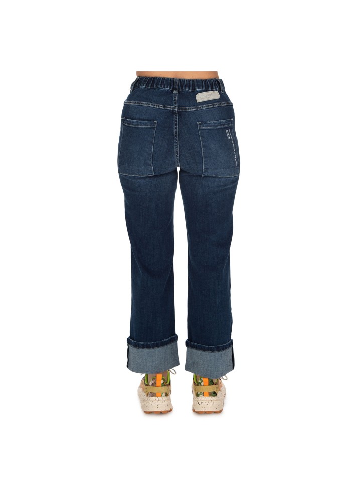 womens jeans noumeno concept denim turned up hem blue