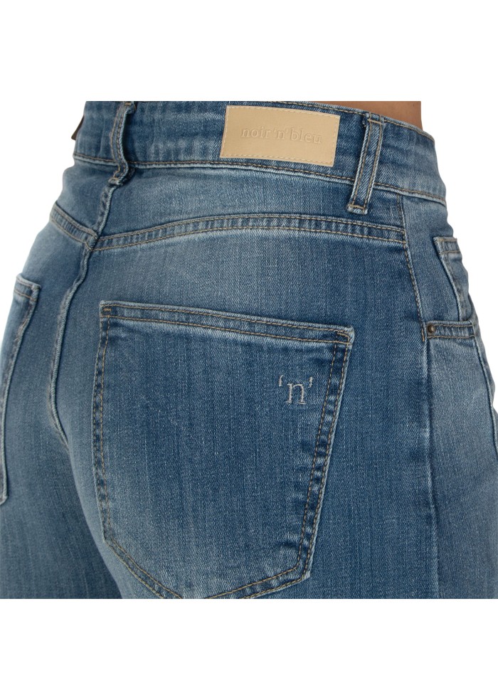 damen jeans noir n bleu new fit denim blau