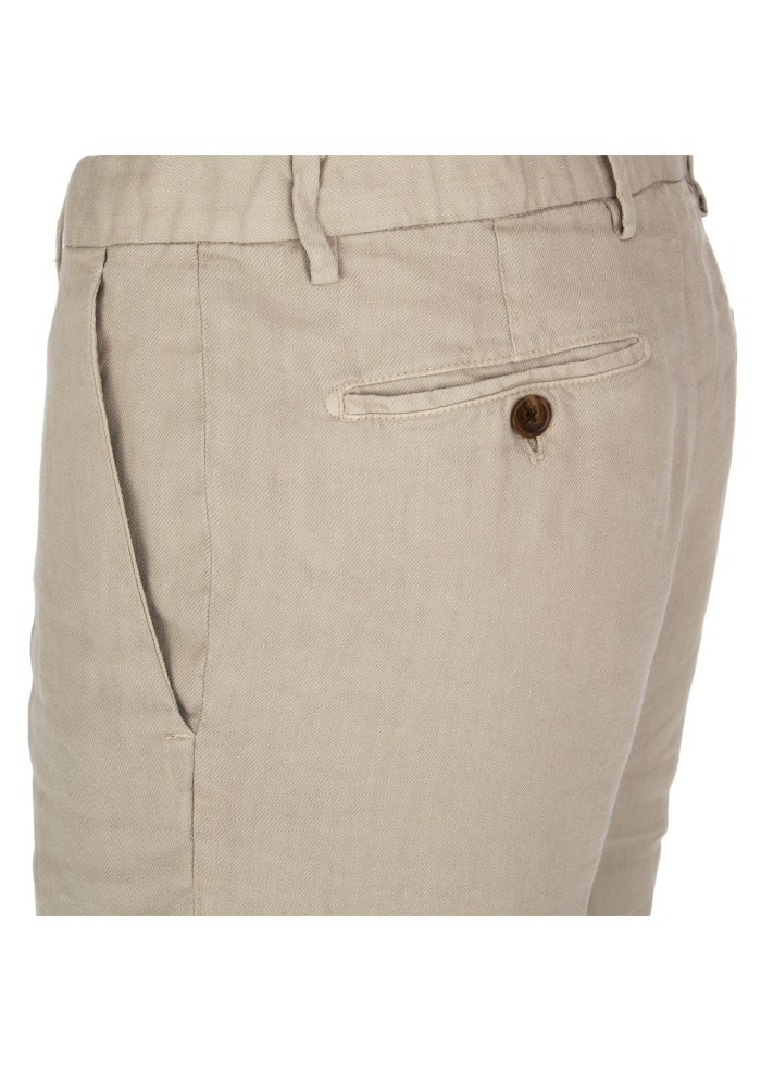 herren hose briglia leinen beige