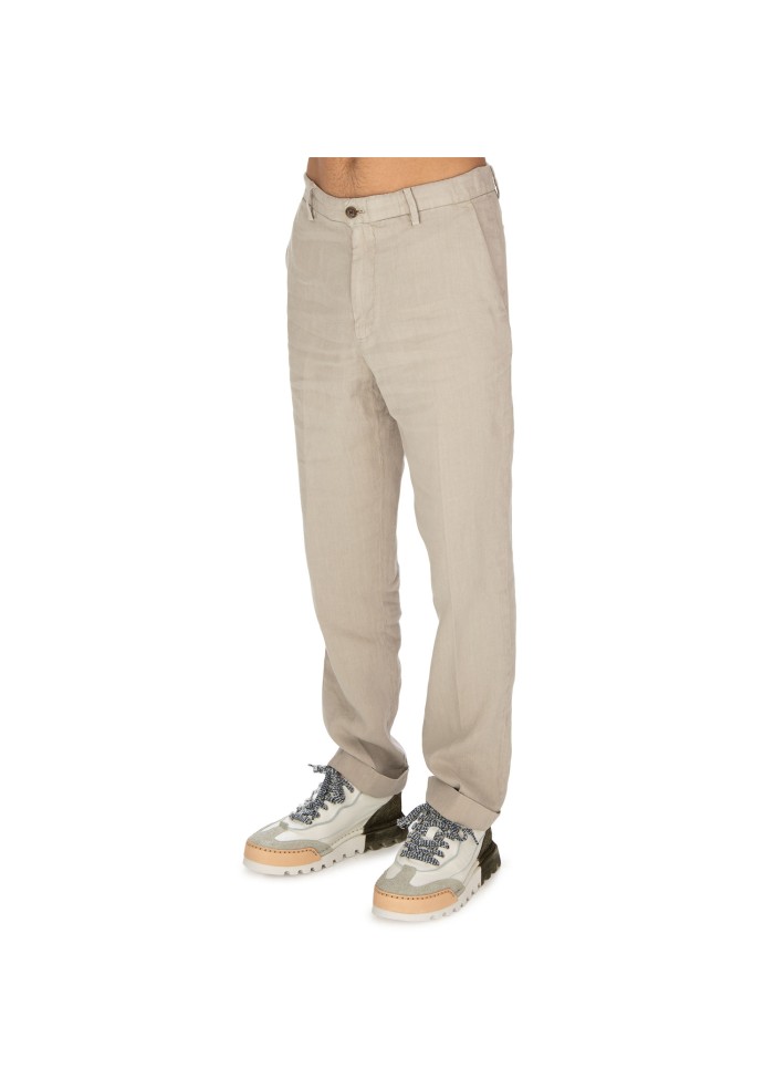 mens trousers briglia linen beige