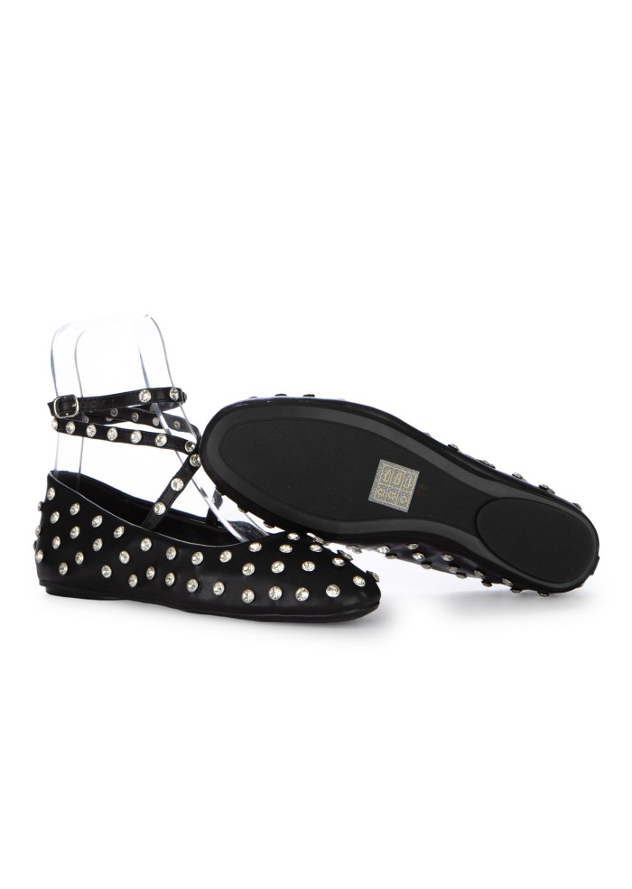 ballerine donna ekp cinturini incrociati nero