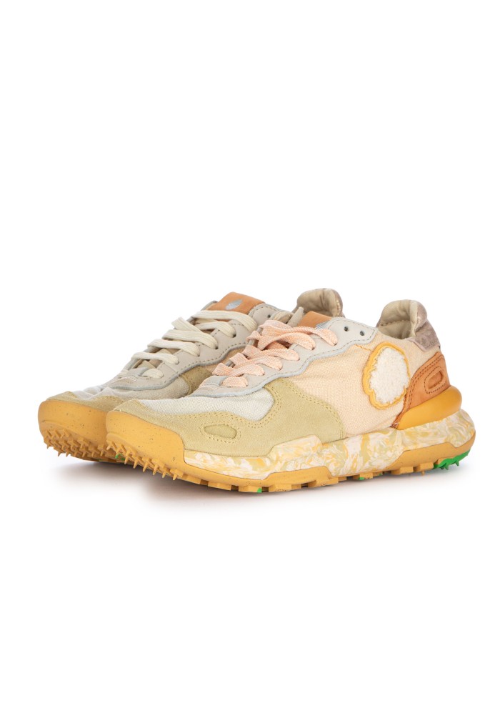 womens sneakers satorisan chacrona linen orange multicolor