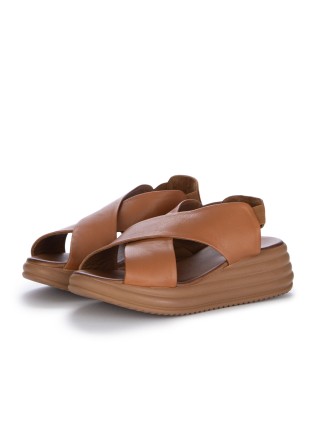 womens sandals bueno crossed straps brown