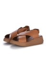 BUENO | SANDALEN ÜBERKREUZTEN RIEMEN BRAUN