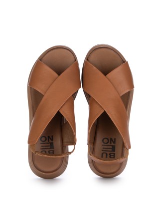 BUENO | SANDALS CROSSED STRAPS BROWN