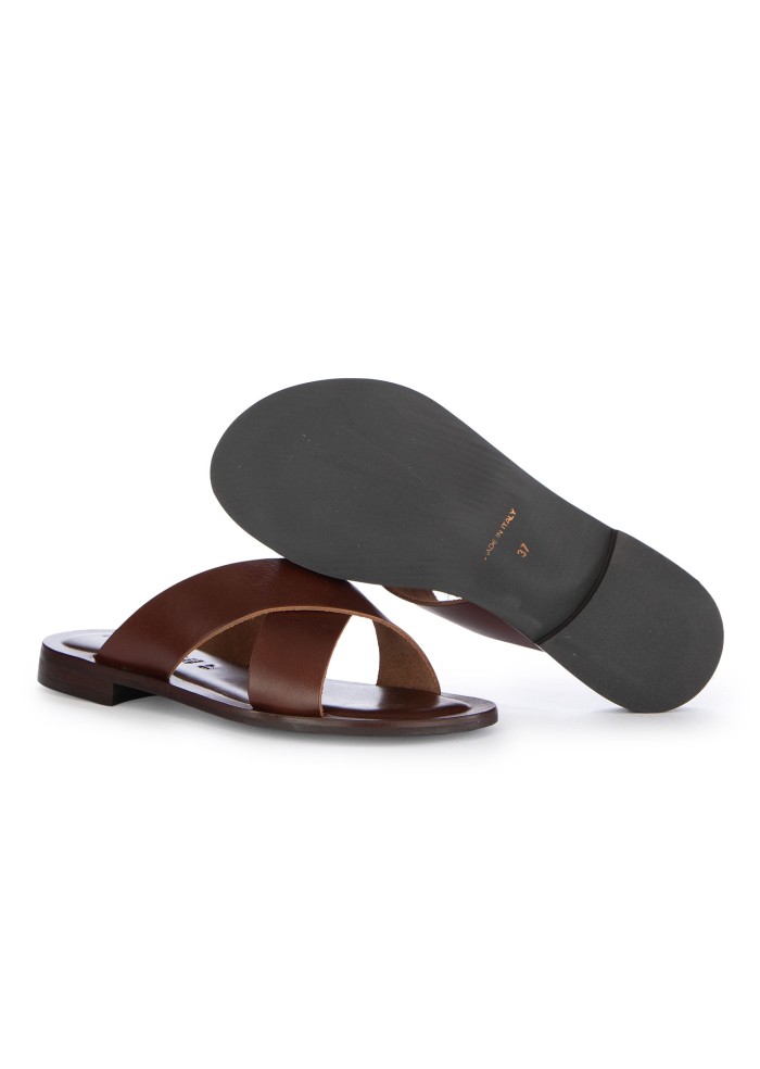 womens sandals cuoieria toscana dive cognac brown