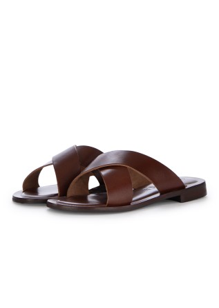 womens sandals cuoieria toscana dive cognac brown