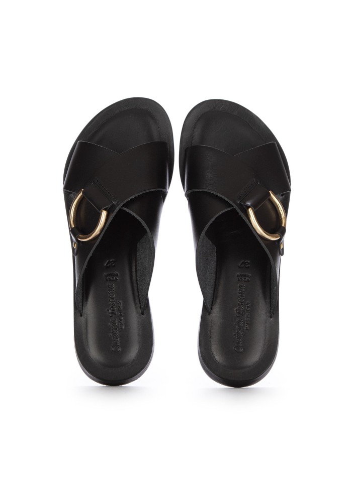 womens sandals cuoieria toscana dive black