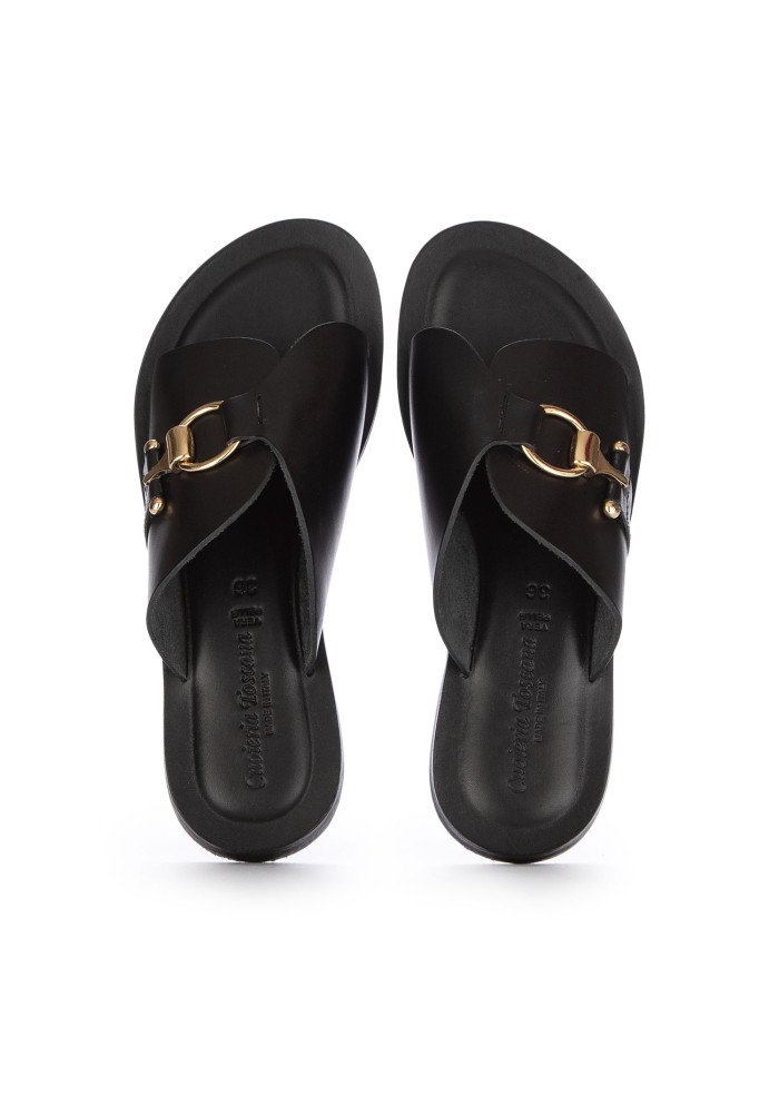 damen sandalen cuoieria toscana breitband schwarz