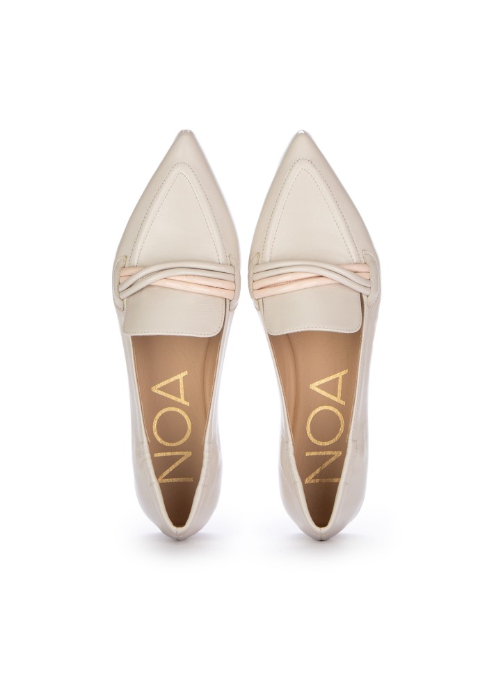 damen ballerinas mit spitze noa verlux milk cremeweiss