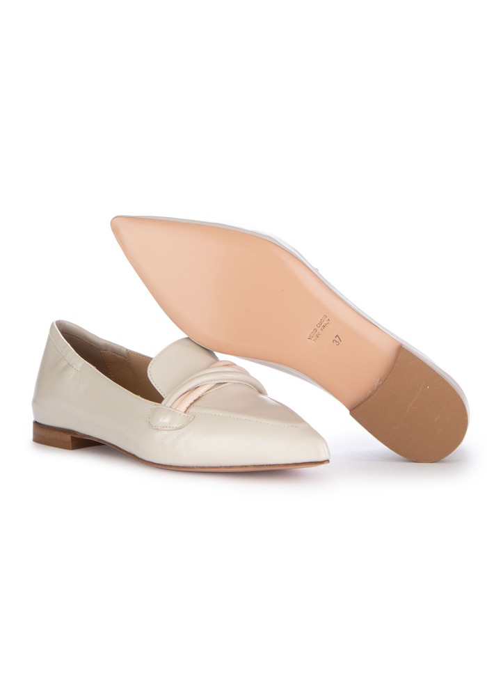 damen ballerinas mit spitze noa verlux milk cremeweiss
